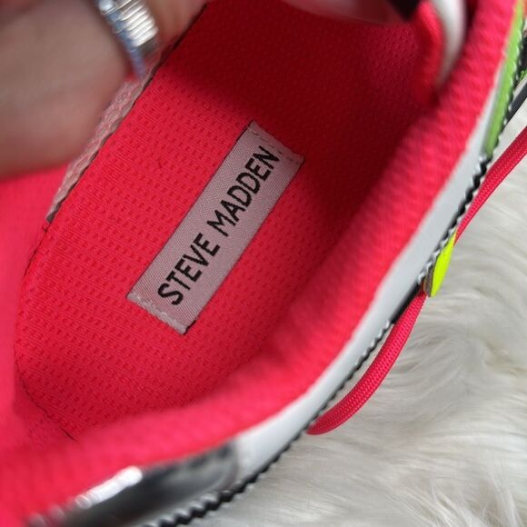 Steve Madden Bonanza Neon Multi Color Sneaker 8 - Picture 7 of 9